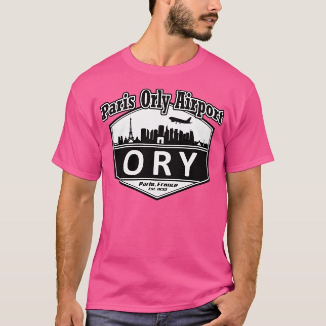 Camiseta Código do Aeroporto Orly de Paris (Frente)