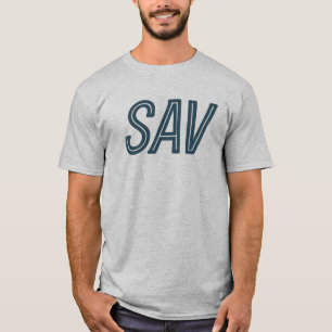 Camiseta Código do Aeroporto SAV Savannah GA - Viagem Sul