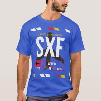 Camiseta Código do Aeroporto SXF de Berlim Marca de Bagagem