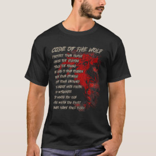 Camiseta Código Do Lobo, Proteja A Família, Viking Wolf
