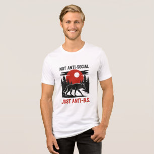 Camiseta Código do Lobo Solitário – Não Antissocial, Apenas