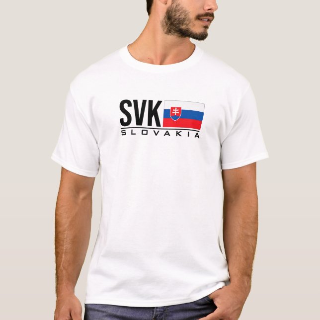 CAMISETA CÓDIGO DO PAÍS DE PAVILHÃO ESLOVÁQUIA SVK ESPORTES (Frente)
