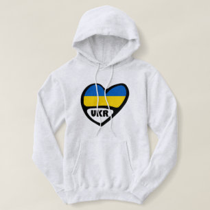 Camiseta Código do País Ucrânia Flag Heart, UKR