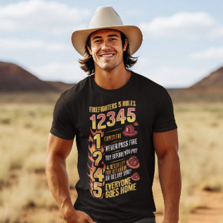 Camiseta Código dos Bombeiros: Regras de Bravery
