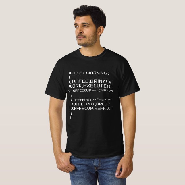 Camiseta Código Java do programador engraçado de programaçã (Frente Completa)