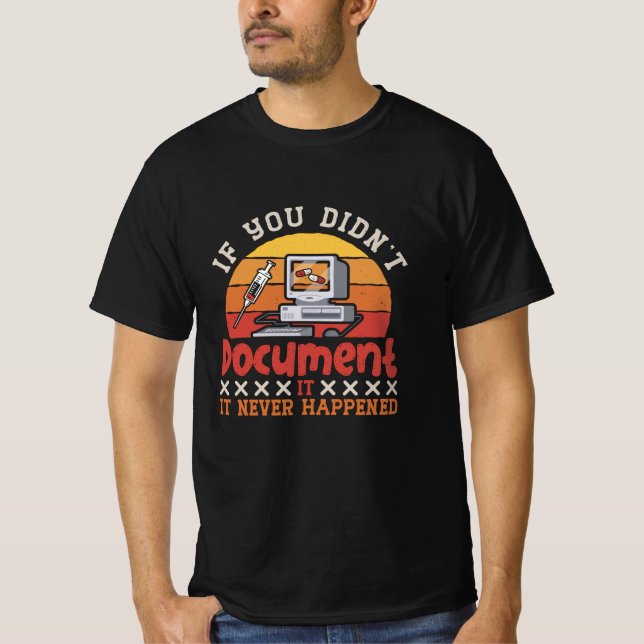Camiseta Código médico se você não documentou a codificação (Frente)