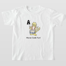 Camiseta Código Morse de Desenhos Animados para Crianças!