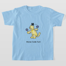 Camiseta Código Morse de Desenhos Animados para Crianças!