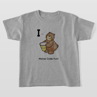 Camiseta Código Morse de Desenhos Animados para Crianças!
