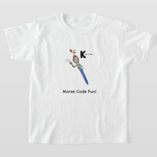 Camiseta Código Morse de Desenhos Animados para Crianças!