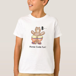 Camiseta Código Morse de Desenhos Animados para Crianças!  