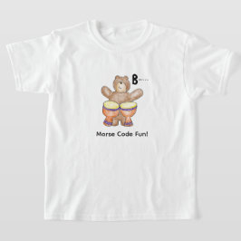 Camiseta Código Morse de Desenhos Animados para Crianças!