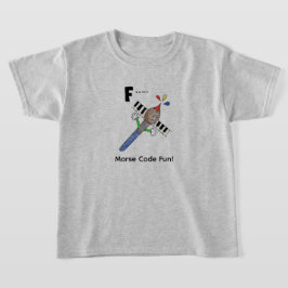 Camiseta Código Morse de Desenhos Animados para Crianças! L