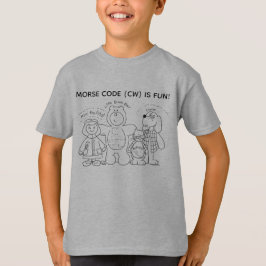 Camiseta Código Morse é Divertido para Jovens Apre