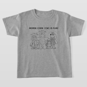 Camiseta Código Morse é Divertido para Jovens Apre