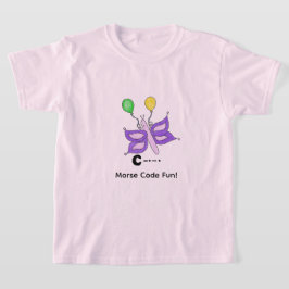 Camiseta Código Morse em Desenho Animado para Crianças! Le