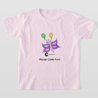 Camiseta Código Morse em Desenho Animado para Crianças! Le