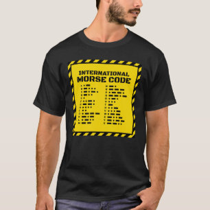Camiseta Código Morse Internacional – Design Amarelo STEM