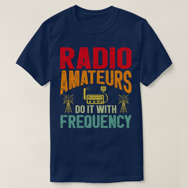 Camiseta Código Morse Radio Ham Amateur Radio Operator Gift (Frente do Design)