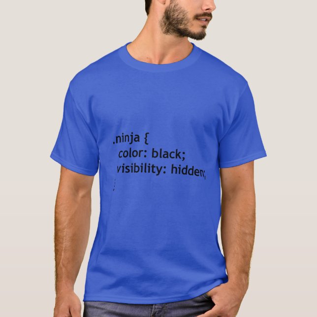 Camiseta código ninja, alfabeto de script (Frente)
