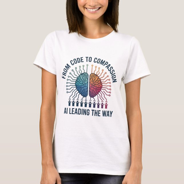 Camiseta Código para Compaixão - Camisa com Slogan (Frente)
