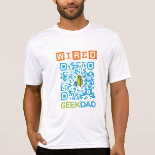 Camiseta Código prendido do pai QR do geek