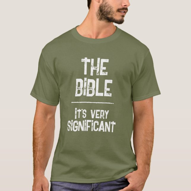 Camiseta Código QR A Bíblia É Significante Fé Cristã (Frente)