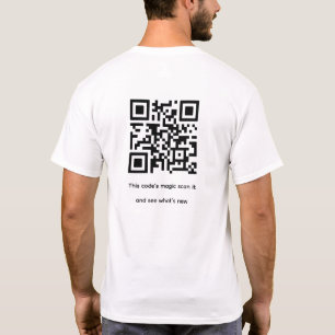 Camiseta Código QR de acesso direto para o armazenamento on