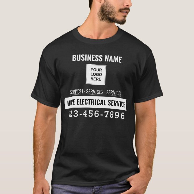 Camiseta Código QR de empresa de marca (Frente)