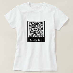 Camiseta Código QR Digitalize-me Informações T-Mostre seu p