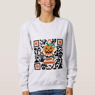 Camiseta Código QR do Halloween