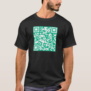 Camiseta Código QR Editável Gerar o Seu Próprio Verde Tea