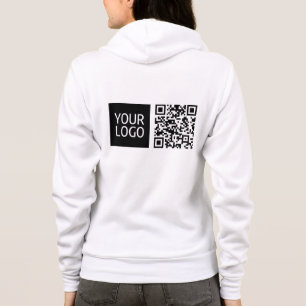 Camiseta Código QR editável & Logotipo ou imagem da sua emp