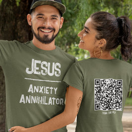 Camiseta Código QR Jesus - Aniquilador de Ansiedade Liberda