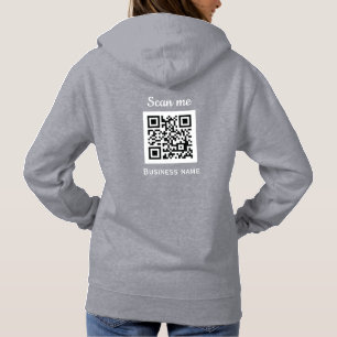 Camiseta Código QR Logotipo comercial Cinza profissional mo