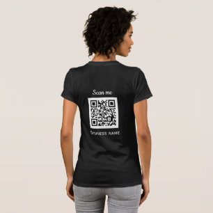 Camiseta Código QR Logotipo comercial Professional Black Mo