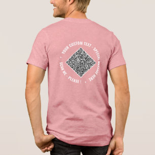 Camiseta Código QR personalizado e texto personalizado Engr