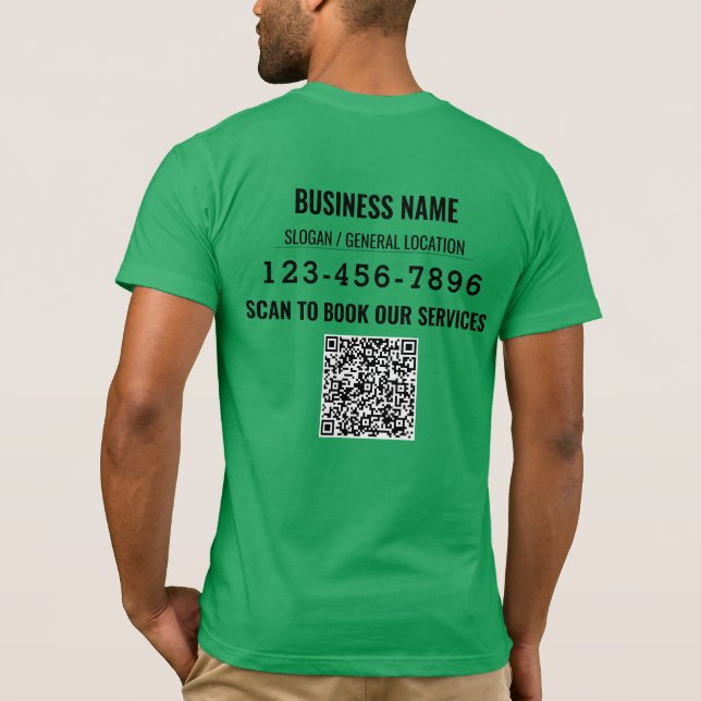Camiseta Código QR personalizado Evento comercial de mídia  (Verso)