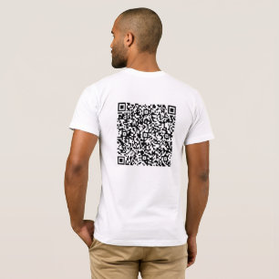 Camiseta Código QR personalizado Informações de verificação