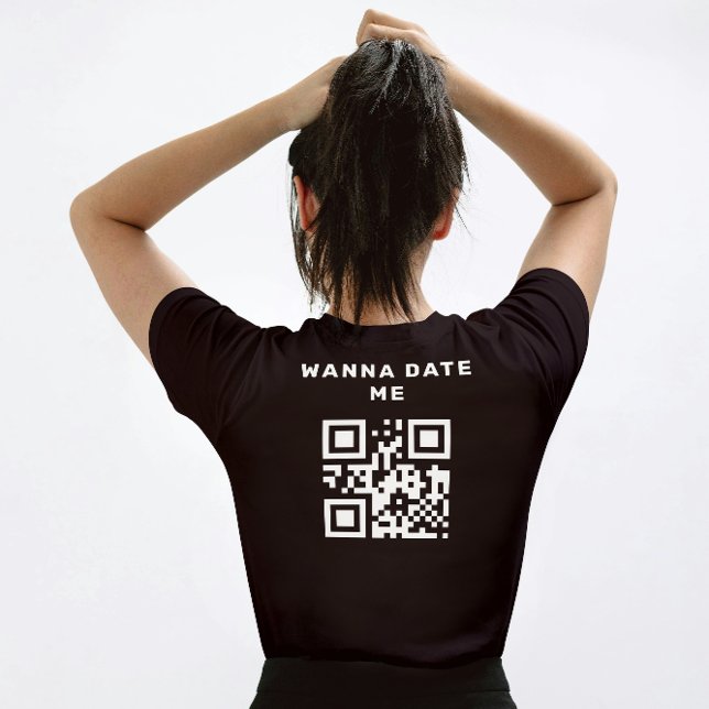 Camiseta Código QR personalizado que quer namorar comigo (Criador carregado)