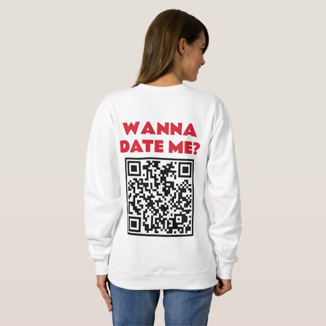 Camiseta Código QR Personalizado – Quer Namorar/Casar Comig (Parte Traseira Completa)