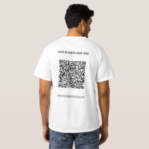 Camiseta Código QR personalizado T - Mostra seu nome Inform