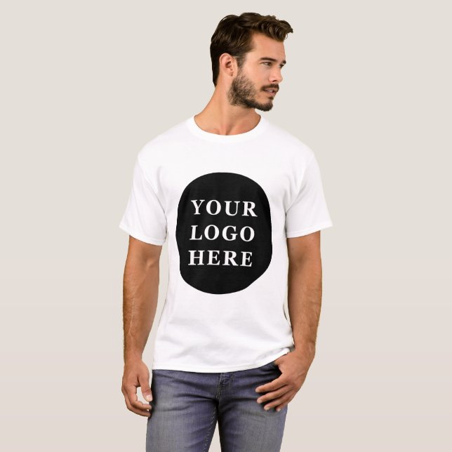Camiseta Código QR preto elegante e elegante (Frente Completa)