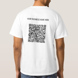 Camiseta Código QR Texto personalizado Promocional comercia