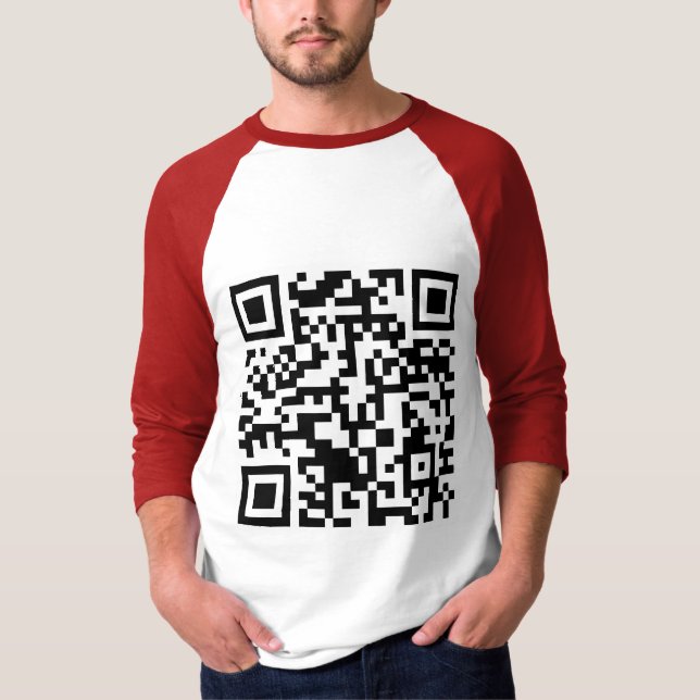 Camiseta Código Rickrolled do rolo QR do rick (Frente)