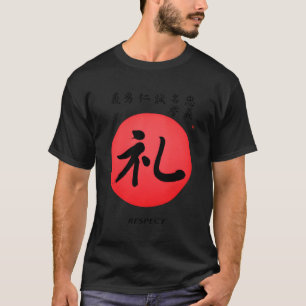 Camiseta Código Samurai Bushido Respeita Guerra da Caligraf