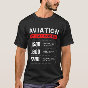 Camiseta Códigos de Cheat Aviation Pilo