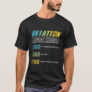 Camiseta Códigos de Cheat Aviation Pilo