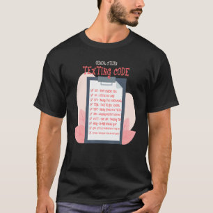 Camiseta Códigos de Textos Pessoas Idosos Cidadão Mais velh