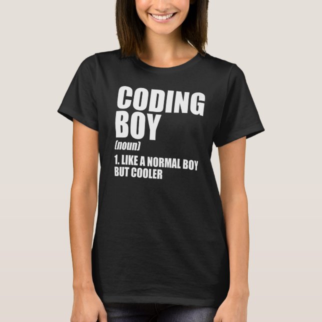 Camiseta Coding Boy Definition Noun Software Developer Prog (Frente)